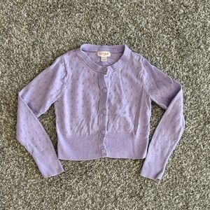 Cat & Jack Lavender Cardigan Sweater